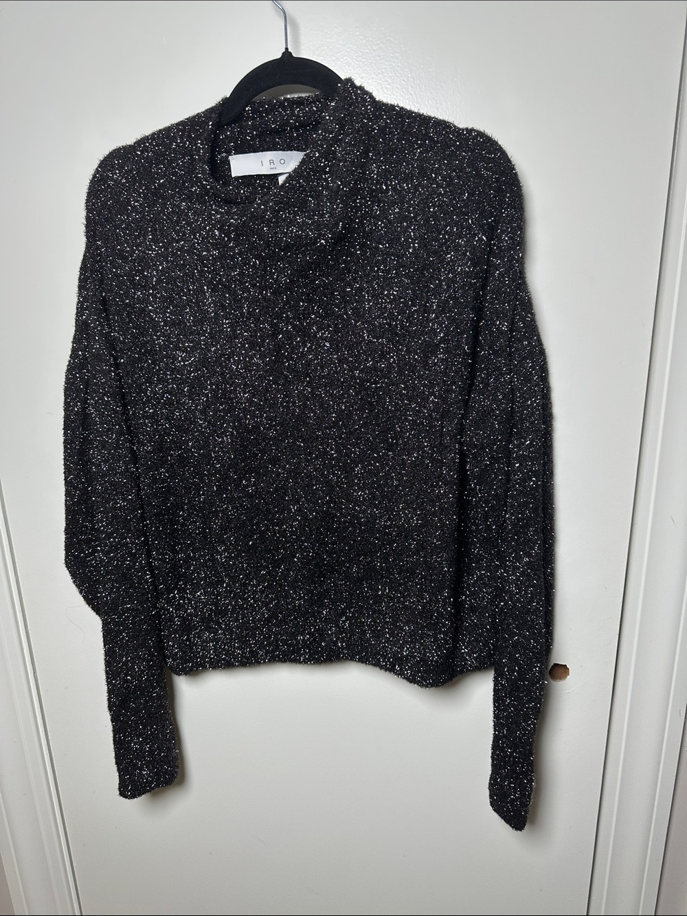 IRO Black Sparkle Turtleneck Sweater (7)